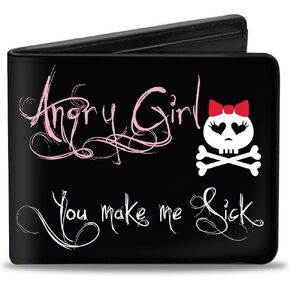 Buckle-Down Men's Bifold Wallet Skulls, 4.0" x 3.5"