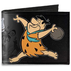 Buckle-Down mens Buckle-down Canvas Bifold - the Flintstones Wallet, Flintstones, 4.0 x 3.5 US