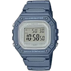 Casio Illuminator Alarm Chronograph Digital Sport Watch (Model W218HC-2AV) (Blue)