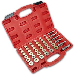 Oil Drain Plug Repair Kit, Metric Thread Repair Kit with Crush Washers, Thread Taps, and Drain Plugs - Sizes M13, M15, M17, M20, M22