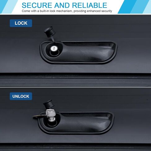 غطاء تونيو لسرير الشاحنة قابل للسحب مقاس 5.8FT / 69.9 بوصة مع قفل وأنبوب تصريف متوافق مع 2014-2024 شيفروليه سيلفرادو 1500 جي إم سي سييرا 1500 in Kuwait