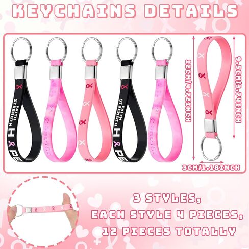 Hungdao 86 Pcs Breast Cancer Awareness Gifts Breast Cancer Silicone Bracelets Breast Cancer Stickers Breast Cancer Keychains Breast Cancer Awareness Buttons Badge for Women(Pink Ribbon) in Saudi Arabia