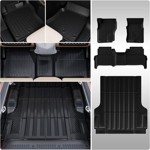 سجادات أرضية متوافقة مع 2022 2023 2024 Nissan Frontier Bed Mat TPE جميع الأحوال الجوية بطانة السرير بطانة الأرضية 2023 Frontier Accessories (حصيرة سرير الشاحنة + سجادات الأرضية) in Kuwait