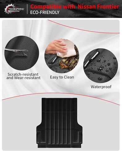 سجادات أرضية متوافقة مع 2022 2023 2024 Nissan Frontier Bed Mat TPE جميع الأحوال الجوية بطانة السرير بطانة الأرضية 2023 Frontier Accessories (حصيرة سرير الشاحنة + سجادات الأرضية) in Kuwait