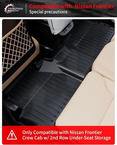 سجادات أرضية متوافقة مع 2022 2023 2024 Nissan Frontier Bed Mat TPE جميع الأحوال الجوية بطانة السرير بطانة الأرضية 2023 Frontier Accessories (حصيرة سرير الشاحنة + سجادات الأرضية) in Kuwait