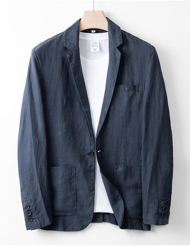 IDEALSANXUN Mens Linen Blazer Casual One Button Lightweight Suit Jackets Sports Coat in Saudi Arabia