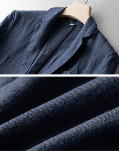 IDEALSANXUN Mens Linen Blazer Casual One Button Lightweight Suit Jackets Sports Coat in Saudi Arabia