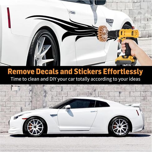 4 Inch Decal Remover Eraser Wheel, Rubber Wheel Car Sticker Remover Adhesive Remover, Slotted Edge Rubber Pad for Drill Removes Cars Boats Vinyl Tape Graphics Pinstripe Sticker in Saudi Arabia