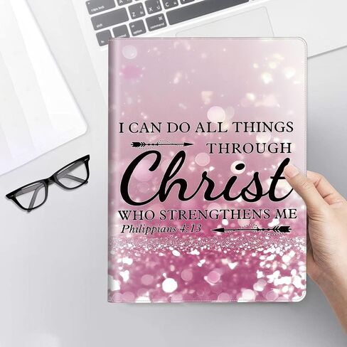 Padfolio for Men and Women – Leather Portfolio with Christian Bling Cover Design, Business Card Holder, Resume Folder, Stylish Leather Folder, Versatile Document Holder – Office Accessory in Saudi Arabia