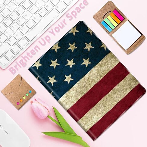 Padfolio للرجال والنساء - محفظة جلدية بتصميم غلاف كريستيان بلينغ، حامل بطاقة عمل، مجلد سيرة ذاتية، مجلد جلدي أنيق، حامل مستندات متعدد الاستخدامات - ملحق مكتب in Kuwait