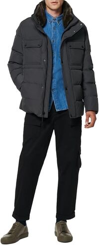 Andrew Marc Men's Mid Length Down Jacket in Saudi Arabia