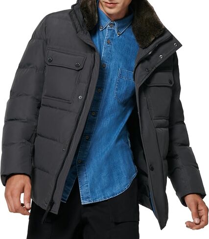 Andrew Marc Men's Mid Length Down Jacket in Saudi Arabia