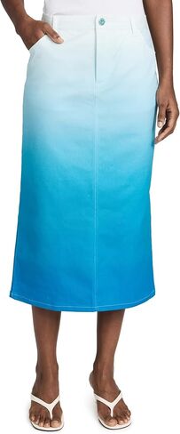 تنورة BruceGlen النسائية المتدرجة متوسطة الطول من الدنيم in Kuwait