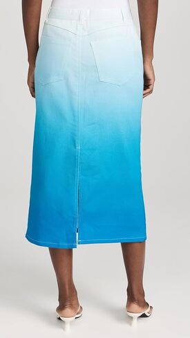 تنورة BruceGlen النسائية المتدرجة متوسطة الطول من الدنيم in Kuwait