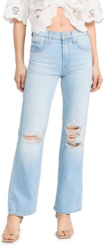 بنطلون جينز The Rambler Zip Flood للسيدات من MOTHER in Kuwait