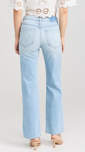 بنطلون جينز The Rambler Zip Flood للسيدات من MOTHER in Kuwait