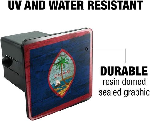 GRAPHICS & MORE Rustic Distressed Guam Flag Tow Trailer Hitch Cover Plug Insert in Saudi Arabia