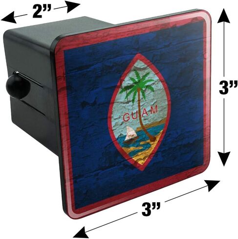GRAPHICS & MORE Rustic Distressed Guam Flag Tow Trailer Hitch Cover Plug Insert in Saudi Arabia