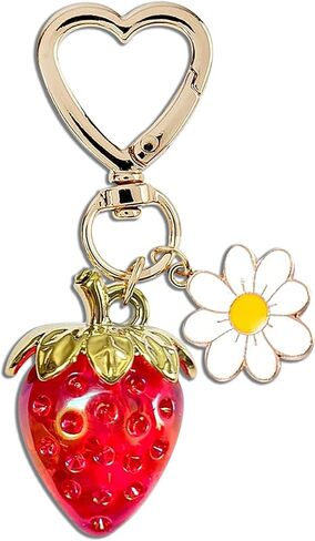 Strawberry Keychain Accessories Strawberry Decor Bag Charms Purse Charms Bag Charms For Handbags in Saudi Arabia