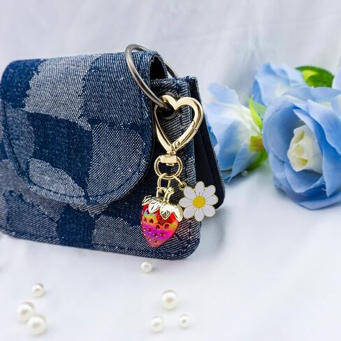 Strawberry Keychain Accessories Strawberry Decor Bag Charms Purse Charms Bag Charms For Handbags in Saudi Arabia