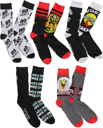 جوارب Hyp Cobra Kai الرجالية المتنوعة مكونة من 5 جوارب بطول الطاقم in Kuwait
