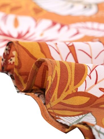 Allegra K Floral Skirt for Women's Hawaiian Tropical Beach Boho Wrap Midi Skirt in Saudi Arabia