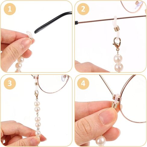 سلسلة النظارات اللؤلؤية سلسلة النظارات المضادة لفقدان النظارات سلسلة حامل نظارات التجنيب سلسلة للنساء الفتيات الرجال in Saudi Arabia