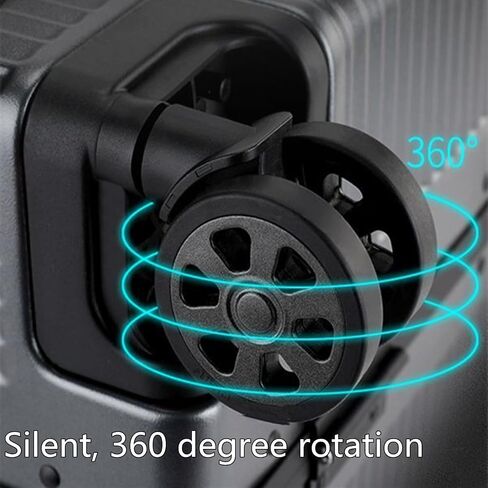 8pcs Luggage Wheels Replacement,Dia 2.16in/55mm Thick 0.47in/12mm Resistant Rubber Mute Caster Replacement Suitcase Wheels with Repair Tool Suitcase Spinner Wheels for Most Luggage (Black) in Saudi Arabia
