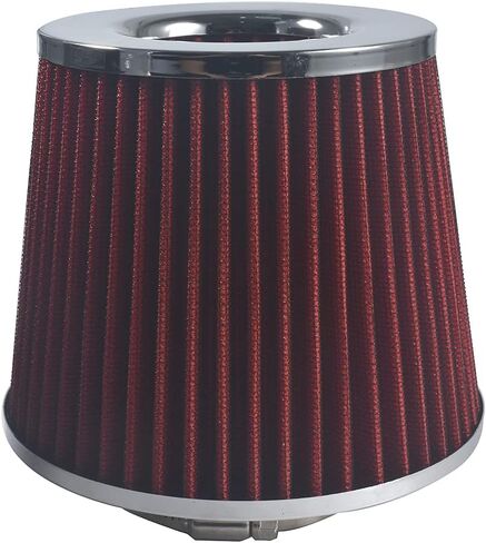 Red 2.5" 63.5mm Inlet Cold Air Intake Cone Replacement Quality Dry Air Filter in Saudi Arabia