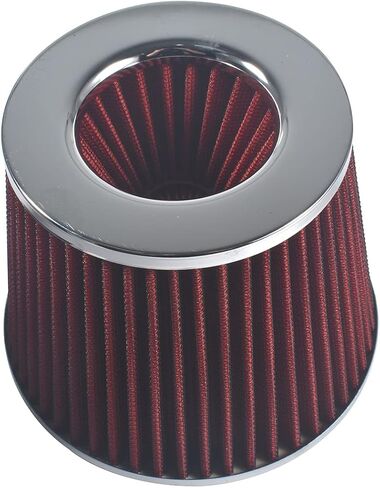 Red 2.5" 63.5mm Inlet Cold Air Intake Cone Replacement Quality Dry Air Filter in Saudi Arabia