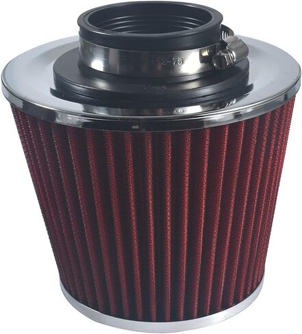 Red 2.5" 63.5mm Inlet Cold Air Intake Cone Replacement Quality Dry Air Filter in Saudi Arabia