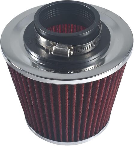 Red 2.5" 63.5mm Inlet Cold Air Intake Cone Replacement Quality Dry Air Filter in Saudi Arabia