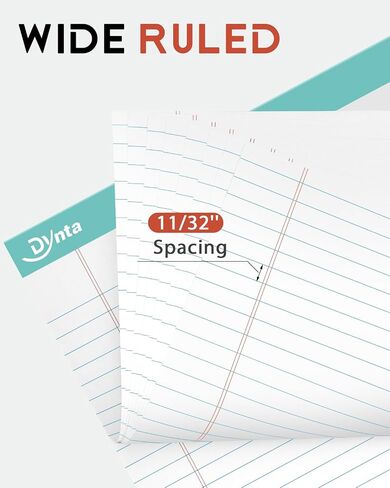 وسادات قانونية مقاس 8.5 × 11 دفتر ملاحظات، 12 عبوة من وسادات الكتابة البيضاء ذات القاعدة العريضة، مثقوبة صغيرة 45 ورقة/90 صفحة (70 جرامًا لكل متر مربع) لوحة رسائل للاجتماعات والكتابة وتدوين الملاحظات (قوس قزح) in Saudi Arabia