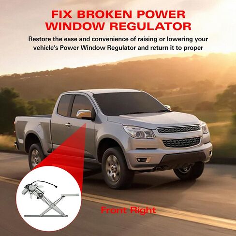 BDFHYK 741-015 منظم نوافذ السيارة مع محرك أمامي يمين جانب الركاب لسيارة Chevy COLORADO 2004-2012 لـ GMC CANYON 2004-2012 لـ ISUZU I-280 2006، I-290 2007-2008، I-350 2006، I-370 2007- 2008 in Saudi Arabia