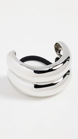 سوارة نسائية لامعة ذات قوس مزدوج من LELET NY، روديوم، فضي، عدد 1 in Kuwait