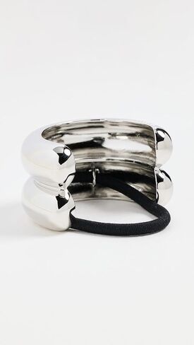 سوارة نسائية لامعة ذات قوس مزدوج من LELET NY، روديوم، فضي، عدد 1 in Kuwait