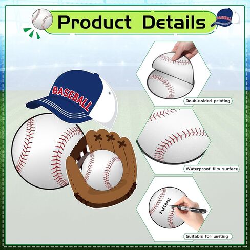 120 جهاز كمبيوتر شخصى حفل البيسبول انقطاع البيسبول لوحة الإعلانات الزينة البيسبول ورقة مجسمات مع 200 جهاز كمبيوتر شخصى نقاط الغراء للفصول الدراسية الرياضية لعبة البيسبول لوازم الحفلات in Kuwait