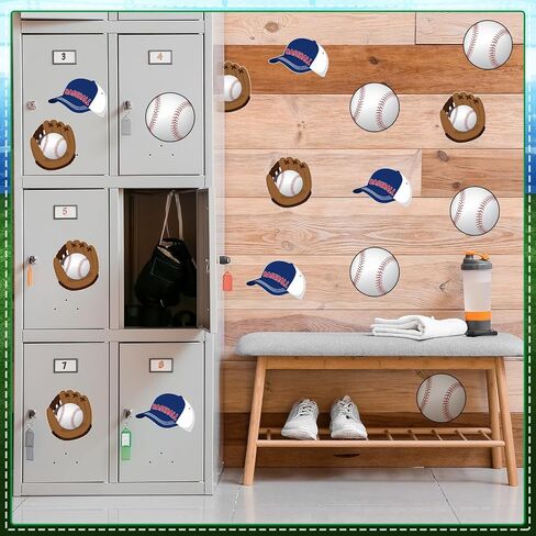 120 جهاز كمبيوتر شخصى حفل البيسبول انقطاع البيسبول لوحة الإعلانات الزينة البيسبول ورقة مجسمات مع 200 جهاز كمبيوتر شخصى نقاط الغراء للفصول الدراسية الرياضية لعبة البيسبول لوازم الحفلات in Kuwait