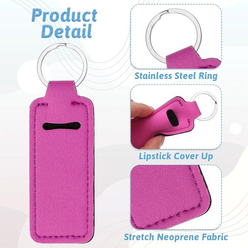 6 Pcs Leather Keychain, Universal Key Fob Keychain, Handmade Leather Key chains for Women, Key Chains for Car Keys Badges Card Wallet in Saudi Arabia