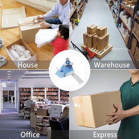 موزع مقبض الشريط، موزع شريط عالي التحمل، قاطع إغلاق عالي التحمل، مناسب لفافة شريط بعرض 2 بوصة، شريط شحن لإغلاق الصناديق والتخزين والتحريك (أزرق، عرض 2 بوصة) in Kuwait