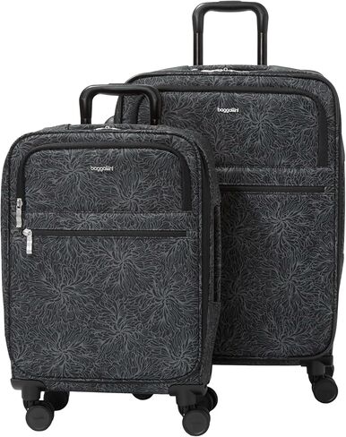Baggallini Carry-on and Packing Case Bundle, Midnight Blossom Print in Saudi Arabia