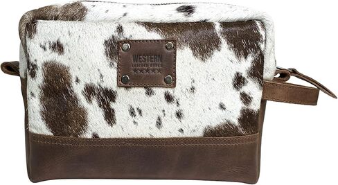 Cosmetic Bag Handmade from Full Grain Leather - Make Up Storage, Cowboy Style, Multipurpose Handbag, Travel Organizer - Furry in Kuwait