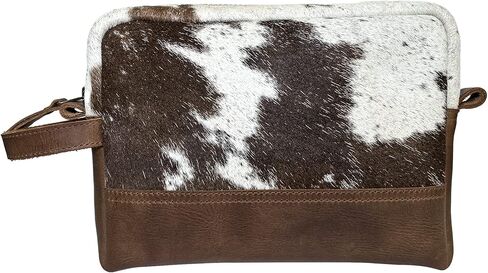 Cosmetic Bag Handmade from Full Grain Leather - Make Up Storage, Cowboy Style, Multipurpose Handbag, Travel Organizer - Furry in Kuwait