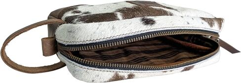 Cosmetic Bag Handmade from Full Grain Leather - Make Up Storage, Cowboy Style, Multipurpose Handbag, Travel Organizer - Furry in Kuwait