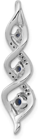 14k White Gold Diamond & Emerald Chain Slide in Saudi Arabia