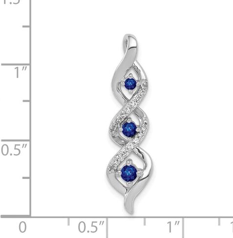 14k White Gold Diamond & Emerald Chain Slide in Saudi Arabia