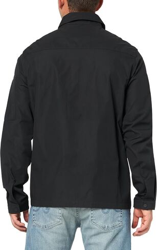 HUGO Men's Cotton Mix Canvas Zip Up Overshirt in Saudi Arabia