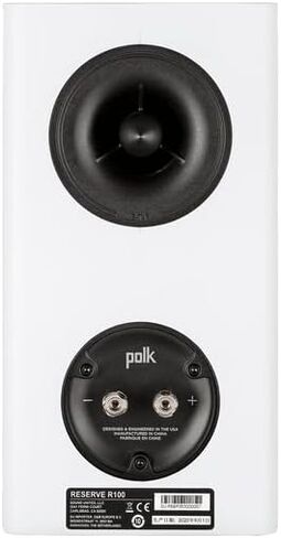 مكبر صوت صغير على رف الكتب من Polk Reserve R100 للصوت الديناميكي والمفصل للمسرح المنزلي، مكبر صوت بحلقة Pinnacle مقاس 1 بوصة ومكبر صوت مخروطي توربيني مقاس 5.25 بوصة، عالي الدقة، Dolby Atmos وIMAX محسن، قابل للتركيب على الحائط، أسود in Kuwait