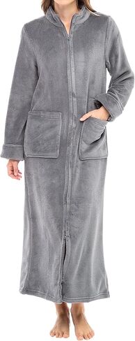 Alexander Del Rossa Women's Zip Up Fleece Robe, Soft Warm Plush Zipper Bathrobe in Saudi Arabia