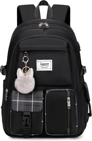 Women Fashion Travel Backpack Set Roomy Laptop Rucksack Set Casual Daypack for Girl Black in Saudi Arabia